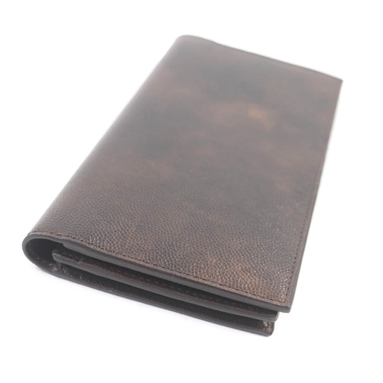 John Lobb Long Wallet Purse Main: Leather Brown CAVIA YEN WALLET mens Used Authentic