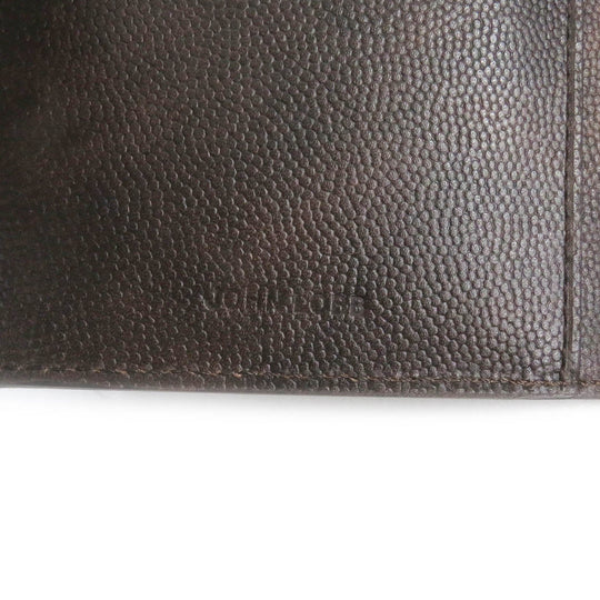 John Lobb Long Wallet Purse Main: Leather Brown CAVIA YEN WALLET mens Used Authentic