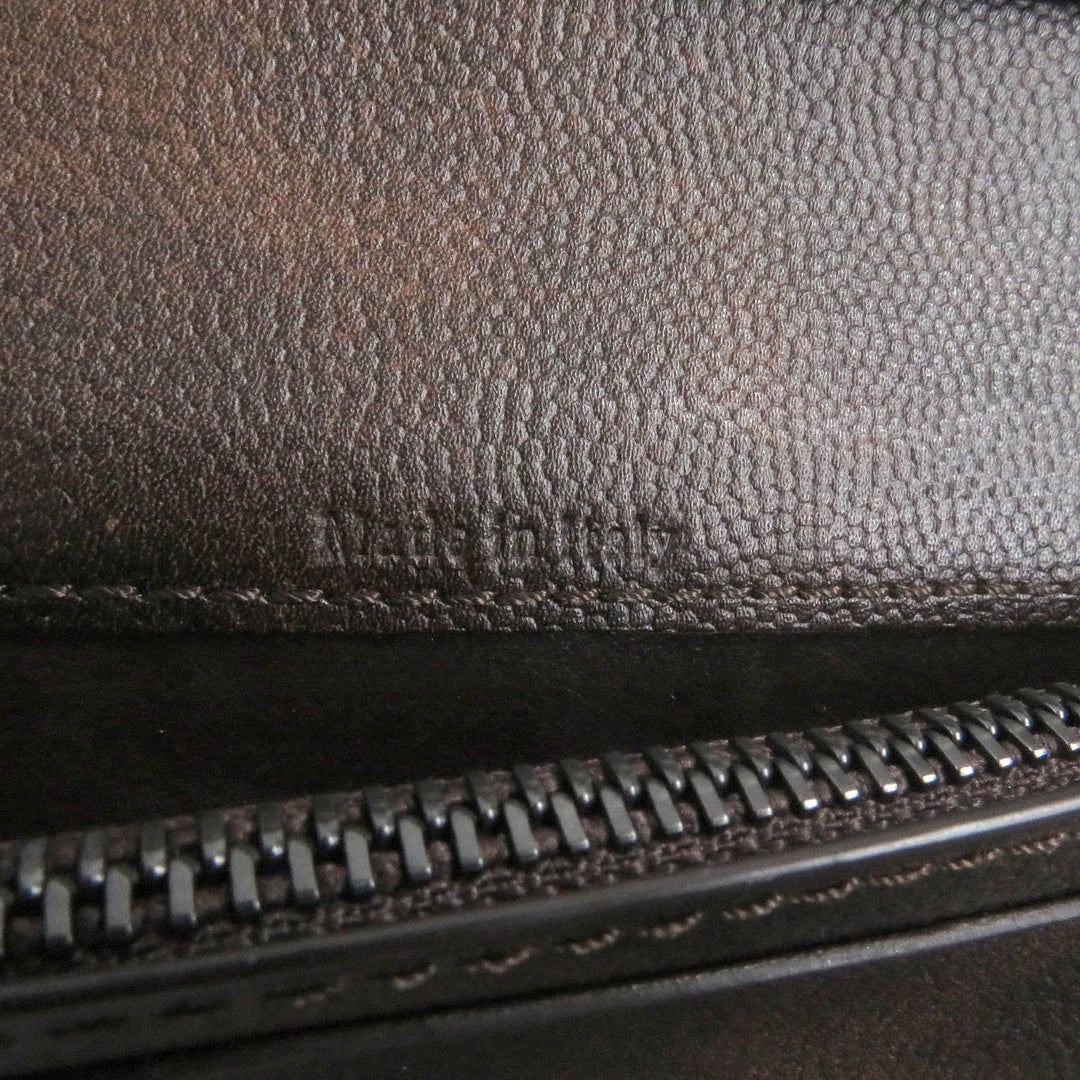 John Lobb Long Wallet Purse Main: Leather Brown CAVIA YEN WALLET mens Used Authentic