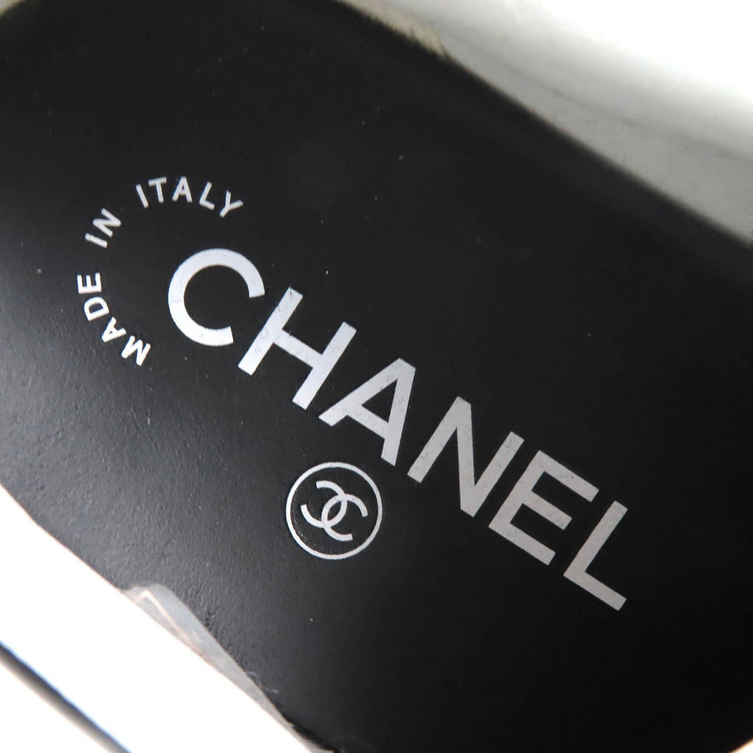 CHANEL Low cut sneakers G34085 Main: Leather Black White Women 36 Used Authentic