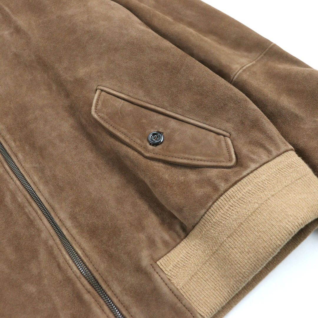 GUCCI Blouson 573544 Outer: goat leather, part: 94% wool, part: 5% nylon, part: 1% polyurethane, lining: 100% rayon Brown mens 46 Used Authentic