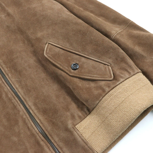GUCCI Blouson 573544 Outer: goat leather, part: 94% wool, part: 5% nylon, part: 1% polyurethane, lining: 100% rayon Brown mens 46 Used Authentic