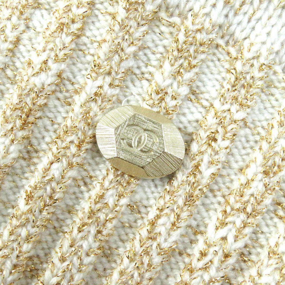 CHANEL knit 19A  P61670 Main: 67% cashmere, Main: 17% polyester, Main: 6% silk, Main: 5% mohair, Main: 3% polyamide Beige multicolor Women 38 Used Authentic