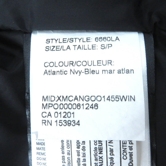 CANADA GOOSE down coat 6660LA Outer: 85% polyester, Outer: 15% cotton, Lining: 100% nylon, Filling: 80% down, Filling: 20% feather Navy blue TRILLIUM PARKA Trillium Hoodie Women S Used Authentic