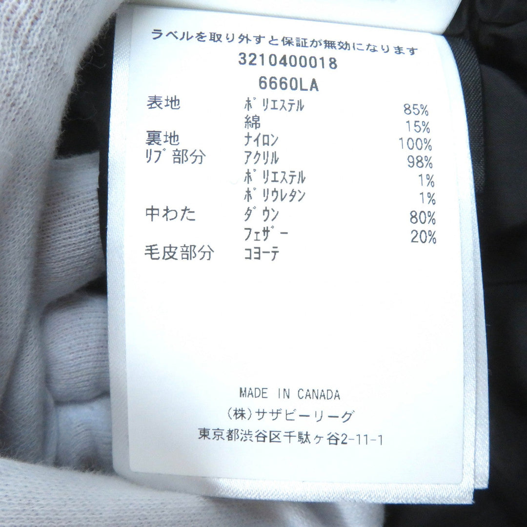 CANADA GOOSE down coat 6660LA Outer: 85% polyester, Outer: 15% cotton, Lining: 100% nylon, Filling: 80% down, Filling: 20% feather Navy blue TRILLIUM PARKA Trillium Hoodie Women S Used Authentic