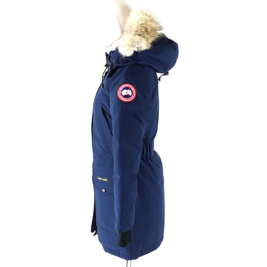 CANADA GOOSE down coat 6660LA Outer: 85% polyester, Outer: 15% cotton, Lining: 100% nylon, Filling: 80% down, Filling: 20% feather Navy blue TRILLIUM PARKA Trillium Hoodie Women S Used Authentic