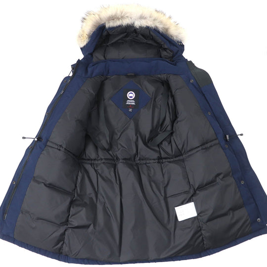 CANADA GOOSE down coat 6660LA Outer: 85% polyester, Outer: 15% cotton, Lining: 100% nylon, Filling: 80% down, Filling: 20% feather Navy blue TRILLIUM PARKA Trillium Hoodie Women S Used Authentic