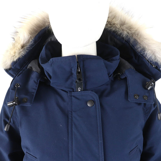 CANADA GOOSE down coat 6660LA Outer: 85% polyester, Outer: 15% cotton, Lining: 100% nylon, Filling: 80% down, Filling: 20% feather Navy blue TRILLIUM PARKA Trillium Hoodie Women S Used Authentic