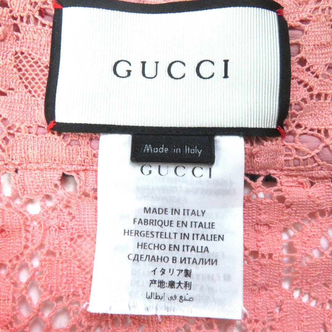 GUCCI skirt Outer: 90% wool, Outer: 9% nylon, Outer: 1% polyurethane, Part: 90% silk, Part: 10% elastane pink Women 40 Used Authentic
