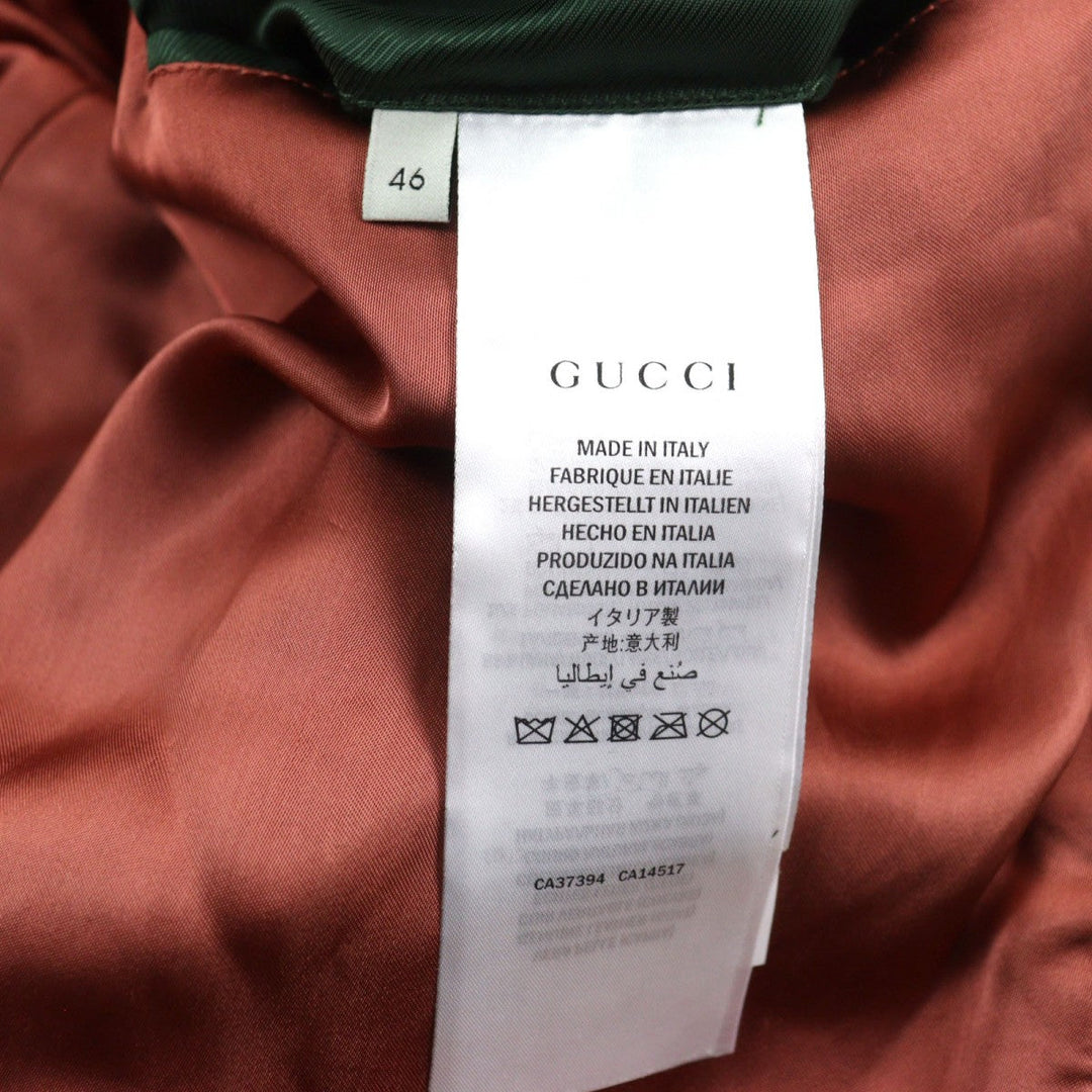 GUCCI Blouson 567428 Outer: goat leather, part: 88% wool, part: 10% nylon, part: 2% polyurethane, lining: 68% rayon Camel type mens 46 Used Authentic