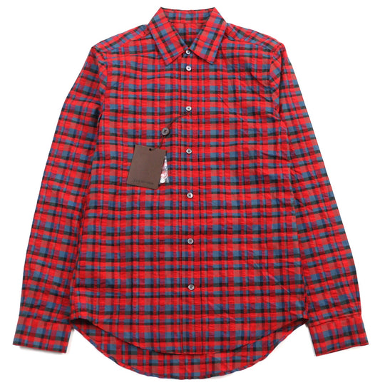 LOUIS VUITTON Long sleeve shirt H4SH10SNP Main: 100% silk Red type mens XS Used Authentic