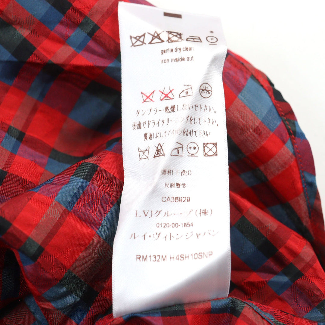 LOUIS VUITTON Long sleeve shirt H4SH10SNP Main: 100% silk Red type mens XS Used Authentic
