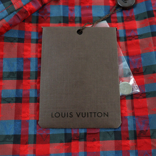 LOUIS VUITTON Long sleeve shirt H4SH10SNP Main: 100% silk Red type mens XS Used Authentic