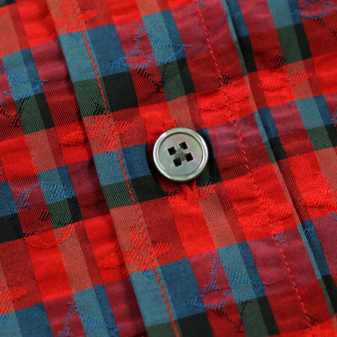 LOUIS VUITTON Long sleeve shirt H4SH10SNP Main: 100% silk Red type mens XS Used Authentic