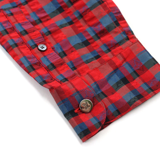 LOUIS VUITTON Long sleeve shirt H4SH10SNP Main: 100% silk Red type mens XS Used Authentic