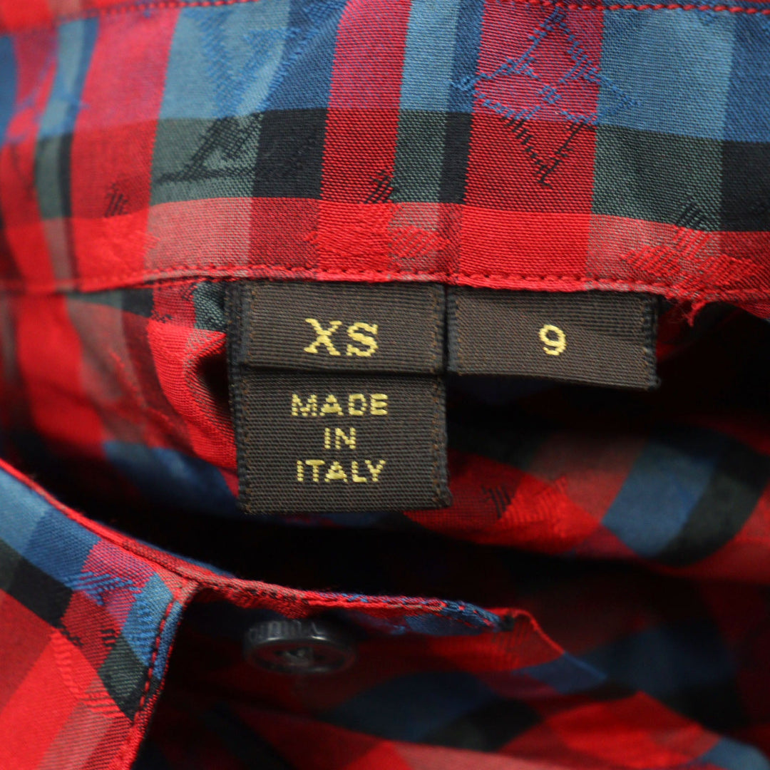 LOUIS VUITTON Long sleeve shirt H4SH10SNP Main: 100% silk Red type mens XS Used Authentic