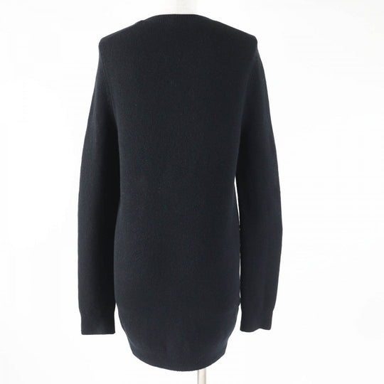 PRADA knit Main: 95% cashmere, Main: 4% polyamide, Main: 1% elastane black Women 42 Used Authentic