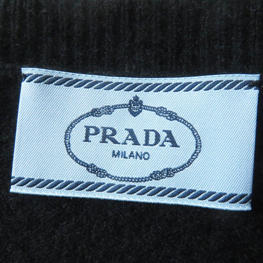 PRADA knit Main: 95% cashmere, Main: 4% polyamide, Main: 1% elastane black Women 42 Used Authentic