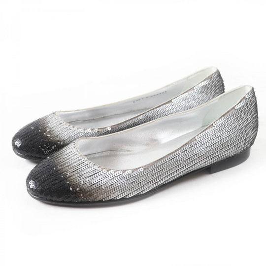 CHANEL pumps G26326 Main: Canvas, Main: Sequins Black Silver Women 38 Used Authentic