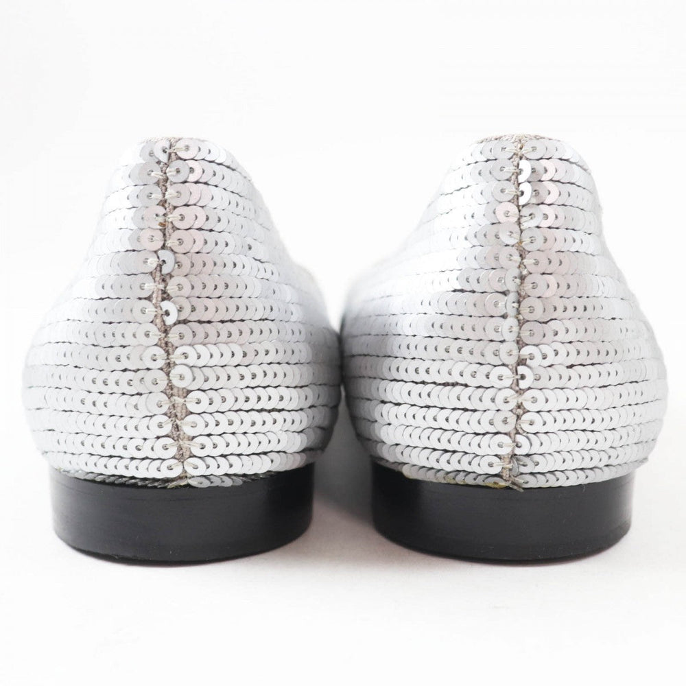 CHANEL pumps G26326 Main: Canvas, Main: Sequins Black Silver Women 38 Used Authentic