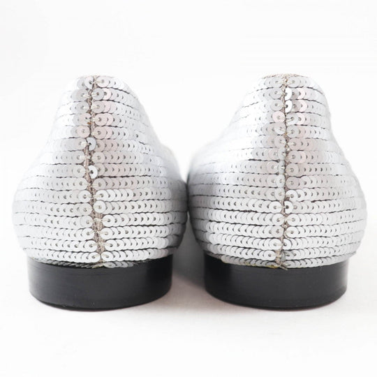 CHANEL pumps G26326 Main: Canvas, Main: Sequins Black Silver Women 38 Used Authentic