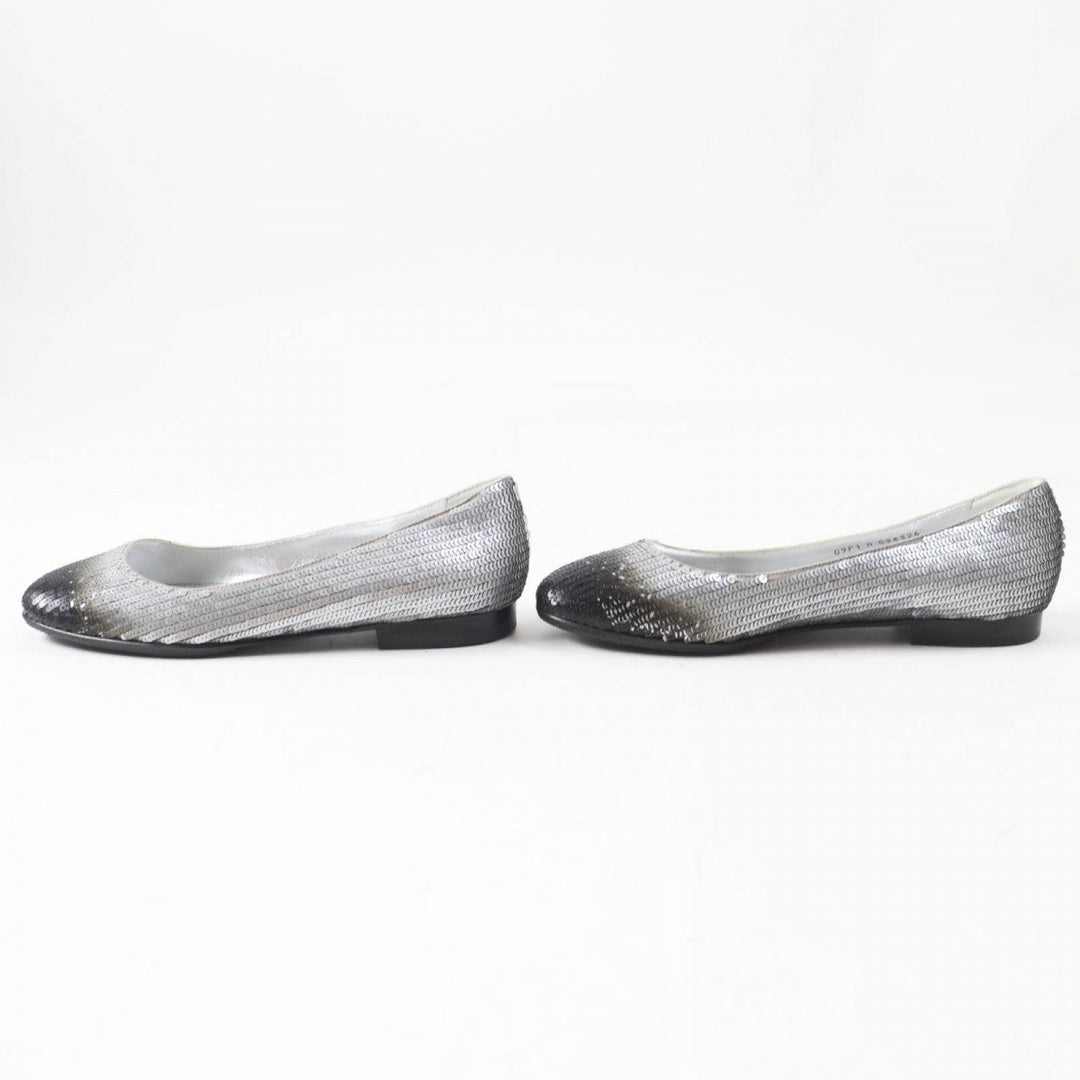 CHANEL pumps G26326 Main: Canvas, Main: Sequins Black Silver Women 38 Used Authentic