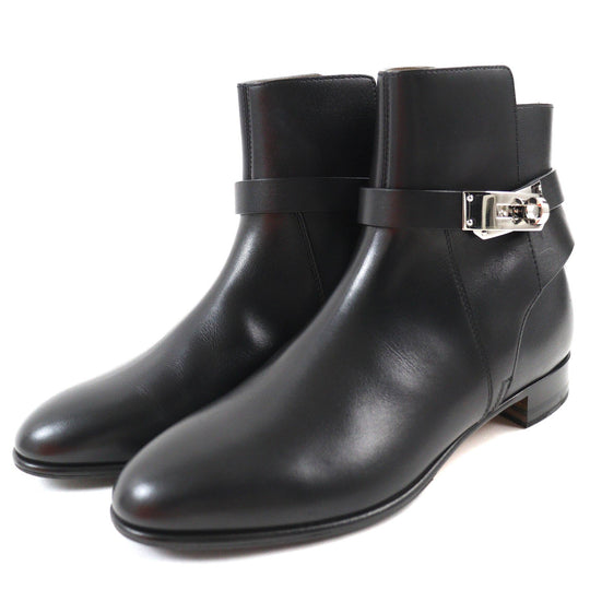 HERMES boots 162133Z Main: Leather black Neo Women 37 Used Authentic