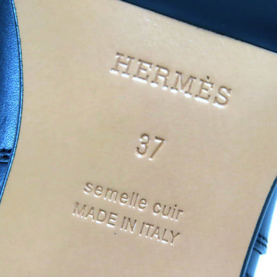 HERMES boots 162133Z Main: Leather black Neo Women 37 Used Authentic