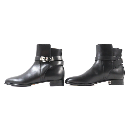 HERMES boots 162133Z Main: Leather black Neo Women 37 Used Authentic