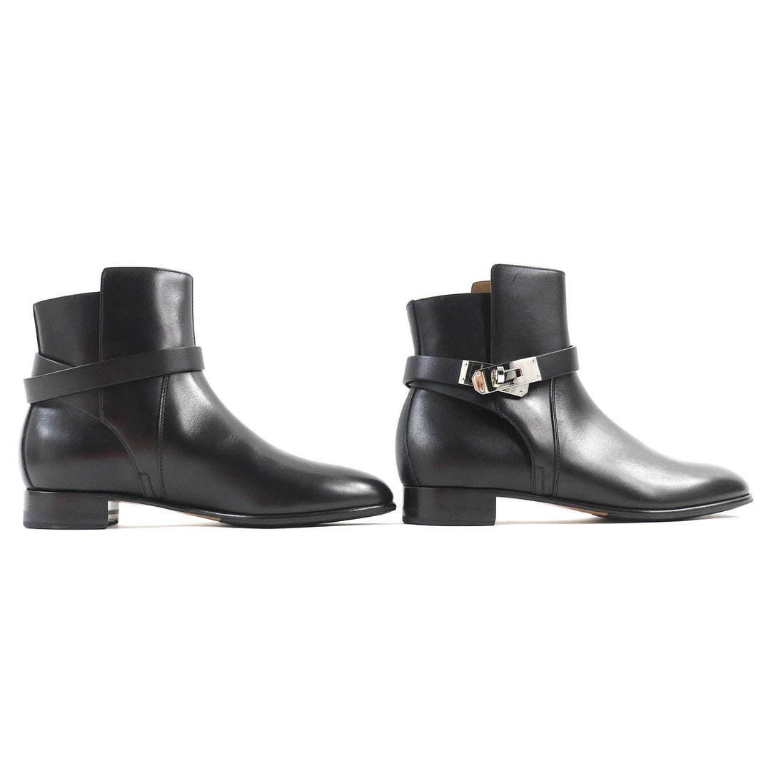 HERMES boots 162133Z Main: Leather black Neo Women 37 Used Authentic
