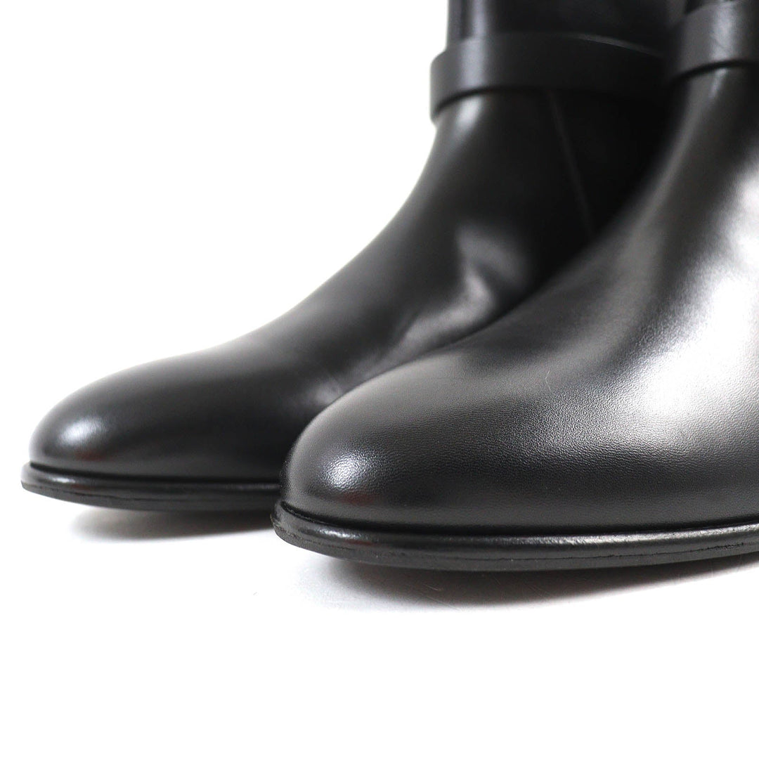 HERMES boots 162133Z Main: Leather black Neo Women 37 Used Authentic