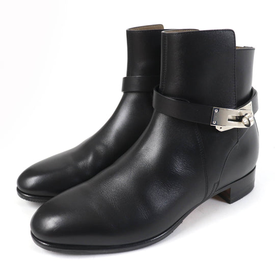 HERMES short boots 162133Z Main: Leather black Neo Women 37 Used Authentic