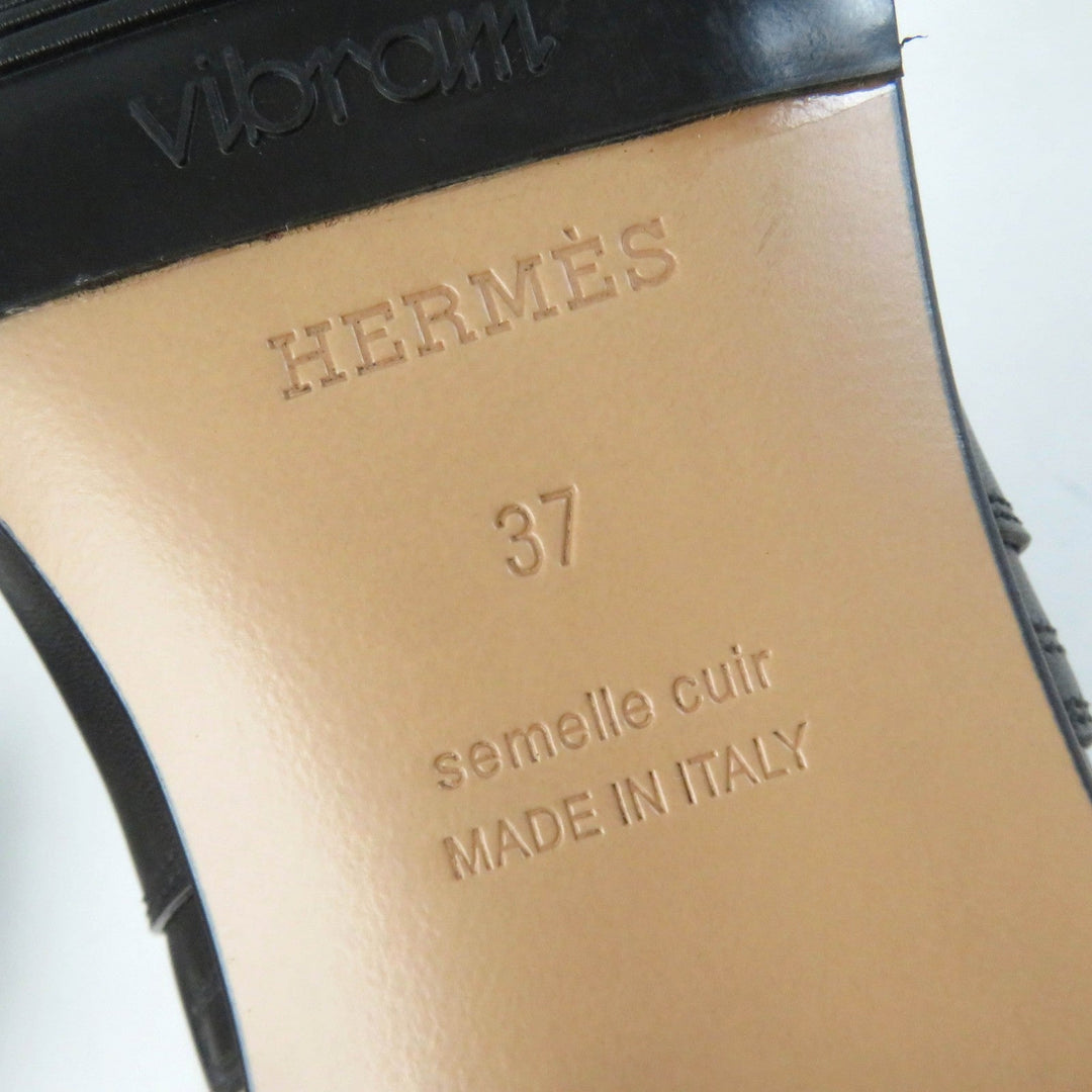 HERMES short boots 162133Z Main: Leather black Neo Women 37 Used Authentic