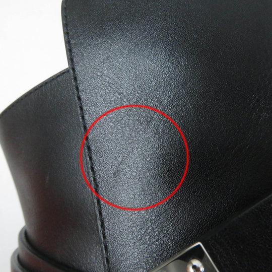 HERMES short boots 162133Z Main: Leather black Neo Women 37 Used Authentic
