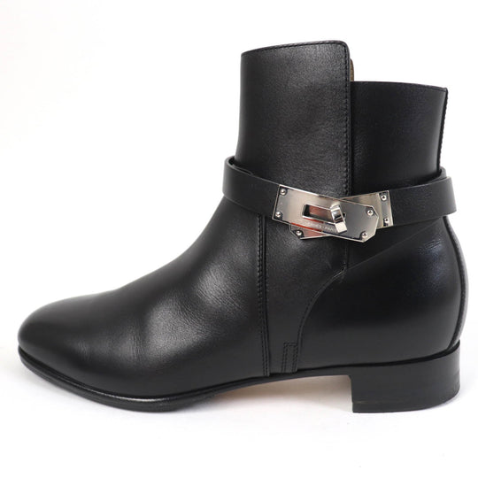 HERMES short boots 162133Z Main: Leather black Neo Women 37 Used Authentic