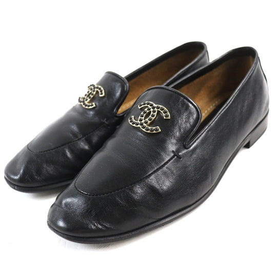 CHANEL loafers 23A G45008 Main: Leather black Women 36 Used Authentic
