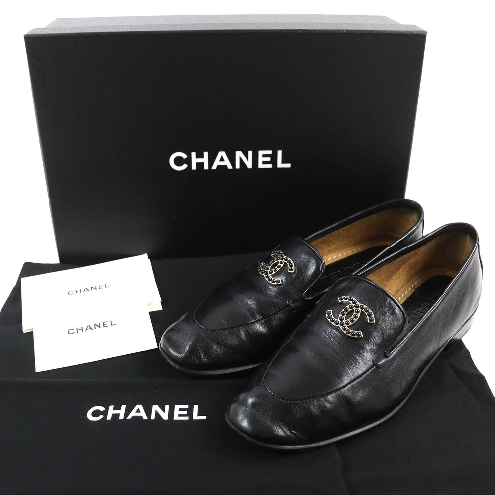 CHANEL loafers 23A G45008 Main: Leather black Women 36 Used Authentic