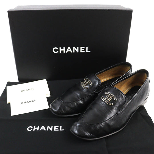 CHANEL loafers 23A G45008 Main: Leather black Women 36 Used Authentic