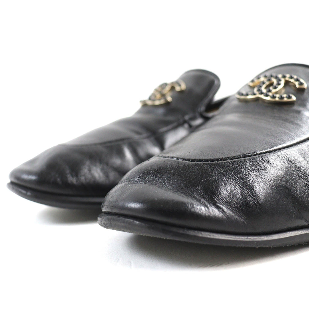 CHANEL loafers 23A G45008 Main: Leather black Women 36 Used Authentic