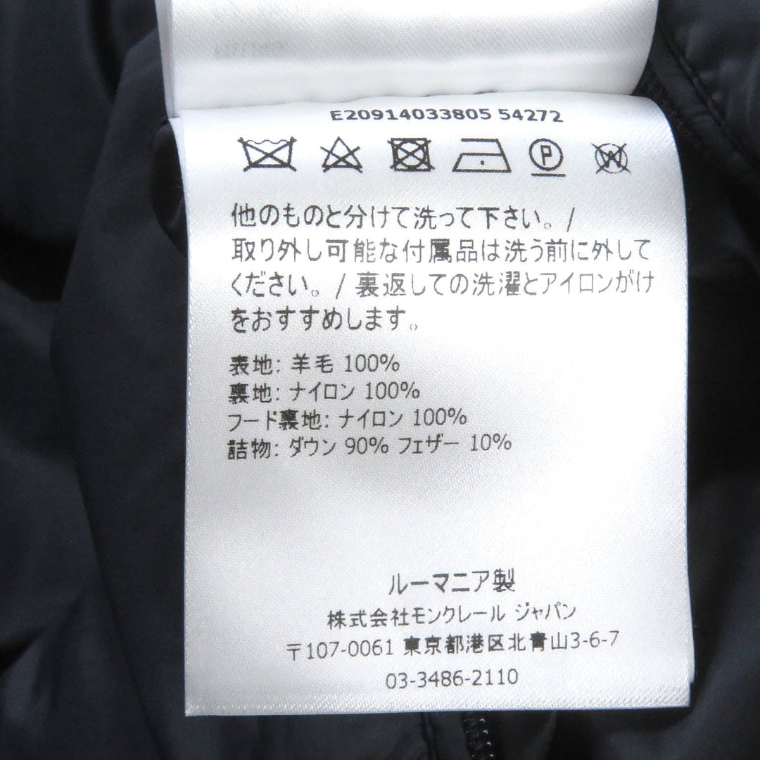 MONCLER Down jacket Outer: 100% wool, Lining: 100% nylon Navy MONTGENEVRE mens Zero Size Used Authentic