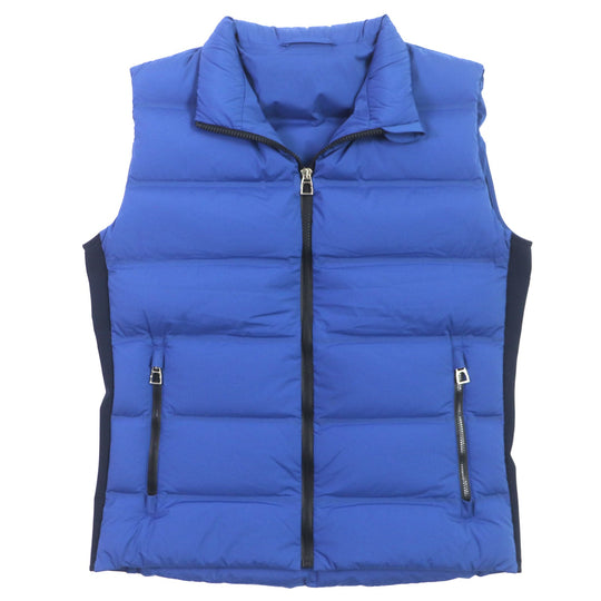 HERMES Down vest Main: 85% nylon, 15% polyurethane, part: 39% polyester, part: 32% nylon, part: 29% polyurethane Blue navy mens S Used Authentic