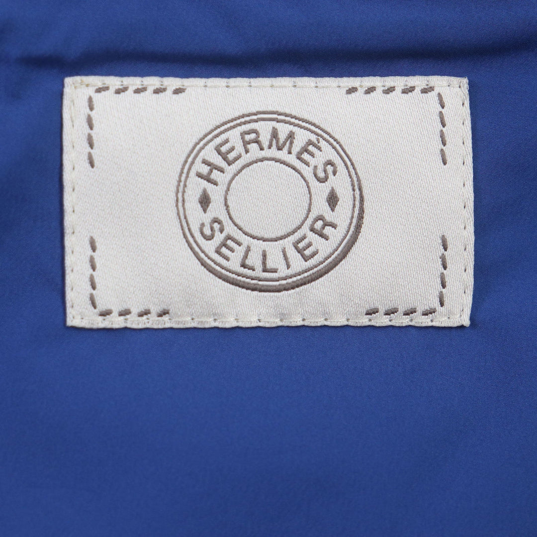 HERMES Down vest Main: 85% nylon, 15% polyurethane, part: 39% polyester, part: 32% nylon, part: 29% polyurethane Blue navy mens S Used Authentic