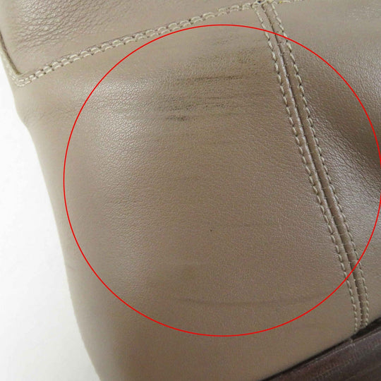 HERMES Knee-high boots Main: Leather beige Women 36 Used Authentic