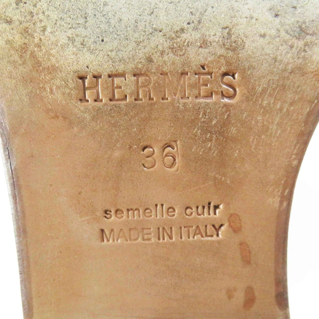HERMES Knee-high boots Main: Leather beige Women 36 Used Authentic