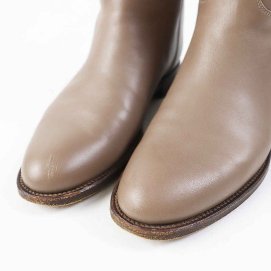 HERMES Knee-high boots Main: Leather beige Women 36 Used Authentic