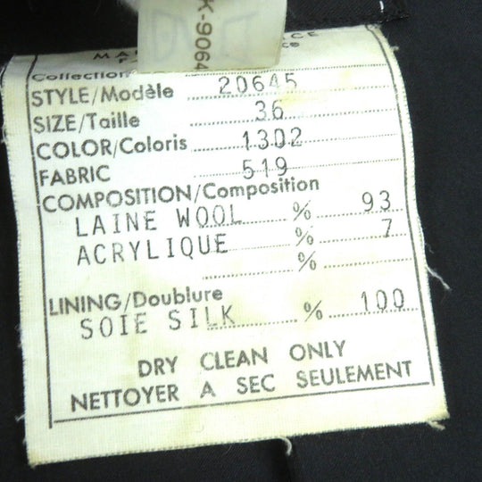 CHANEL Jacket Outer: 93% wool, Outer: 7% acrylic, Lining: 100% silk Black Brown type Women 36 Used Authentic