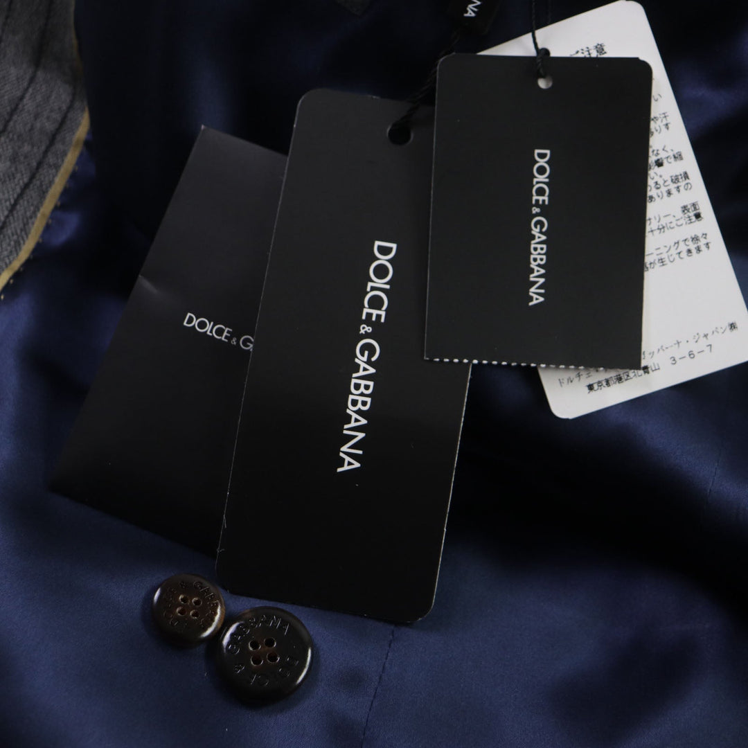 DOLCE&GABBANA setup G2PQ4T GW13ET Outer: 98% wool, Outer: 2% polyurethane, Lining: 100% silk gray SICILIA mens 44 Used Authentic