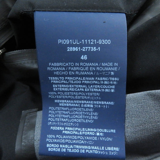 Herno Down jacket PI091UL Outer: 100% polyester, Lining: 100% polyamide (nylon), Part: 72% polyamide (nylon), Part: 28% elastane (polyurethane), Part: 85% nylon black Laminar mens 46 Used Authentic