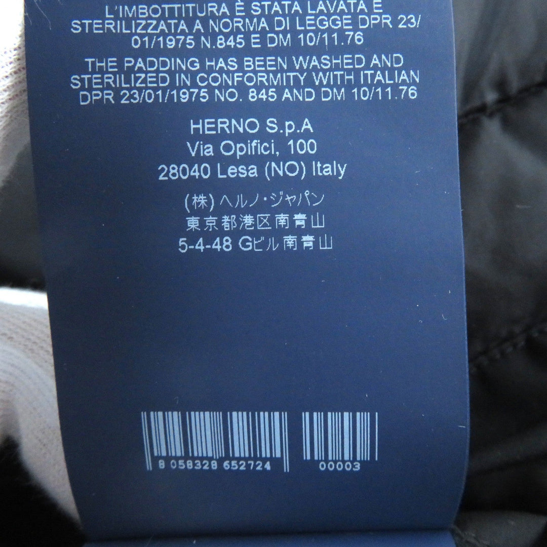 Herno Down jacket PI091UL Outer: 100% polyester, Lining: 100% polyamide (nylon), Part: 72% polyamide (nylon), Part: 28% elastane (polyurethane), Part: 85% nylon black Laminar mens 46 Used Authentic
