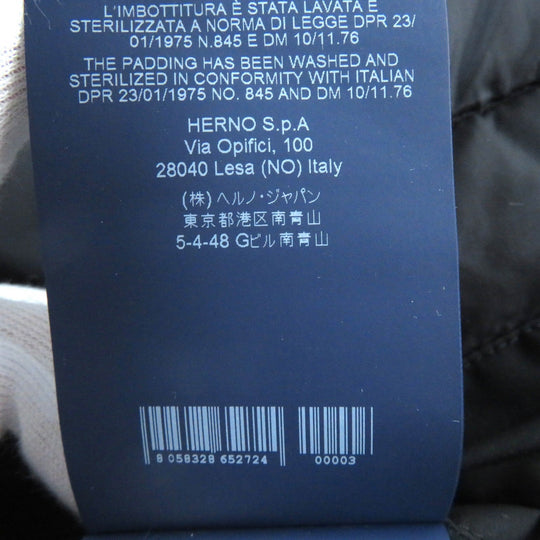 Herno Down jacket PI091UL Outer: 100% polyester, Lining: 100% polyamide (nylon), Part: 72% polyamide (nylon), Part: 28% elastane (polyurethane), Part: 85% nylon black Laminar mens 46 Used Authentic